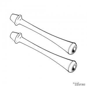 Rubber tube between light bucket and body, as pair German quality