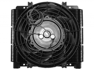 Oil cooler 72 plates 26 x 28 cm with ventilator