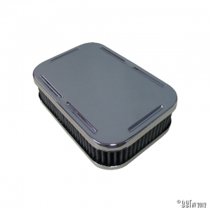 Rectangular air filter for progressive carburettor