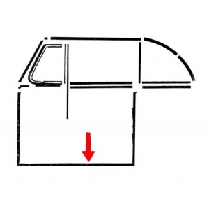 Door seal, left, each German quality