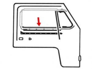 Outside window scraper, chrome + rubber, right, each