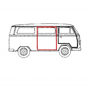 Side sliding door rubber, right