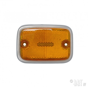 Side reflector lens front Orange/silver