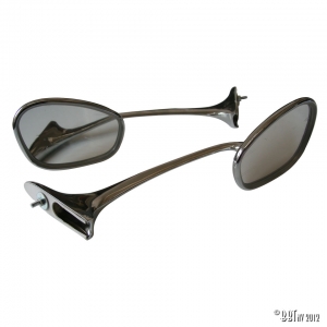 Swan neck, mirrors as pair