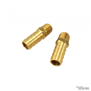 Brass barbed fittings for Maxi oilpump, as pair