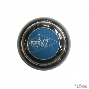 Horn button, black with GT logo
