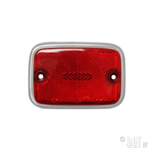 Side reflector lens rear red/silver