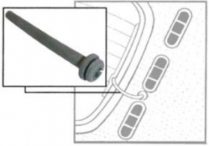 Tube for rear window deffoger wire